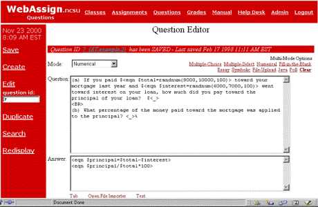 Image 4: Numerical Question with Random Numbers